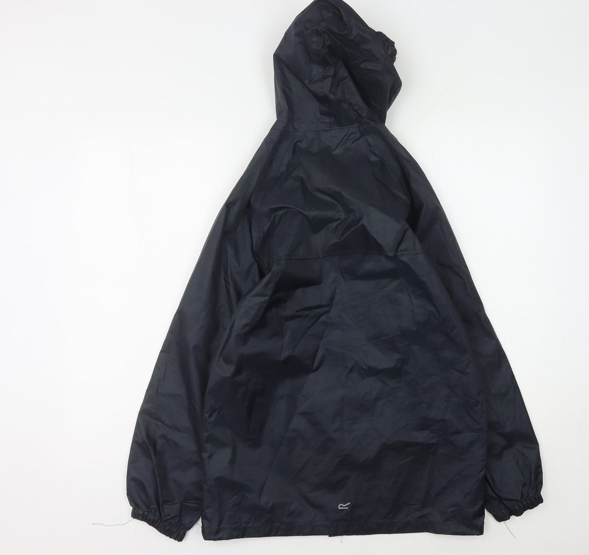 Regatta Boys Blue Hooded Rain Coat, Size 12, Lightweight