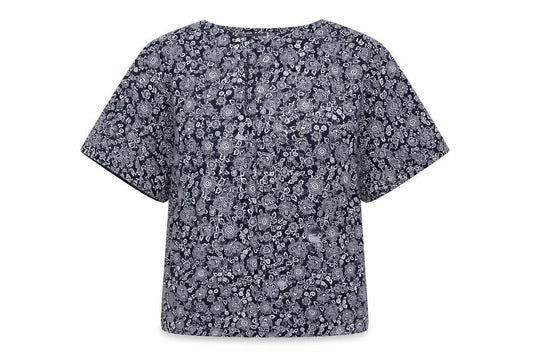 Marks & Spencer Women's Blue Floral Blouse Size 14