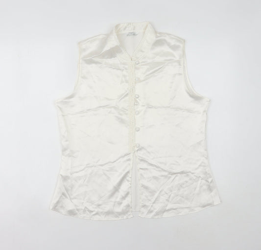Marks and Spencer Women's Ivory Sleeveless Blouse UK 12