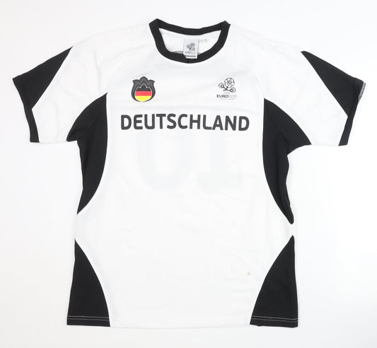 Front view of UEFA Euro 2012 Germany Home Shirt Large No.10 - White, Adult, Good