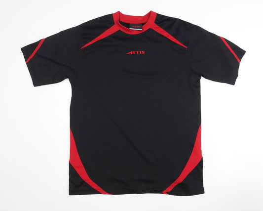 Astis Men's Black Crew Neck Jersey T-Shirt Size M