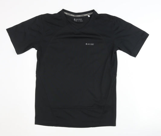 Hi-Tec Men's Black Sports T-Shirt, Size S, Quick Dry