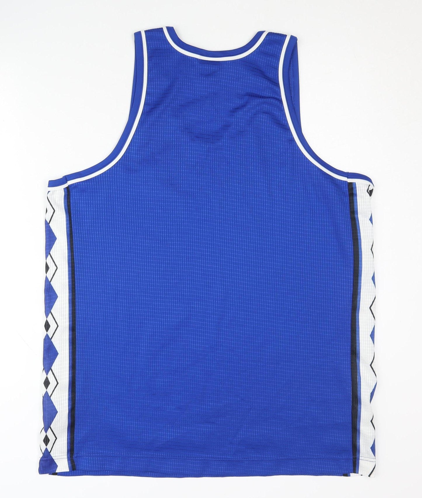 Kaierlai Men's Blue XL Tank Top, Geometric Pattern
