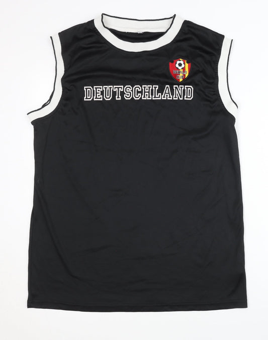 Half Moon Men's Black Football Tank Jersey L