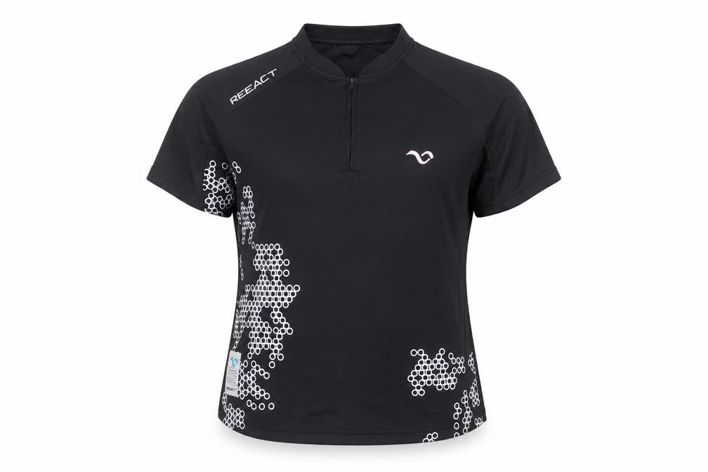 Reeact Women's Black Pullover M Short Sleeve Top