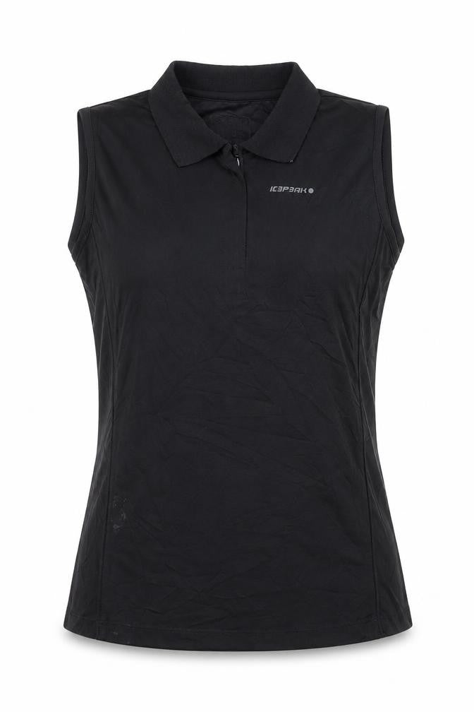 Icepeak Women's Black Sleeveless Polo Top Size 12