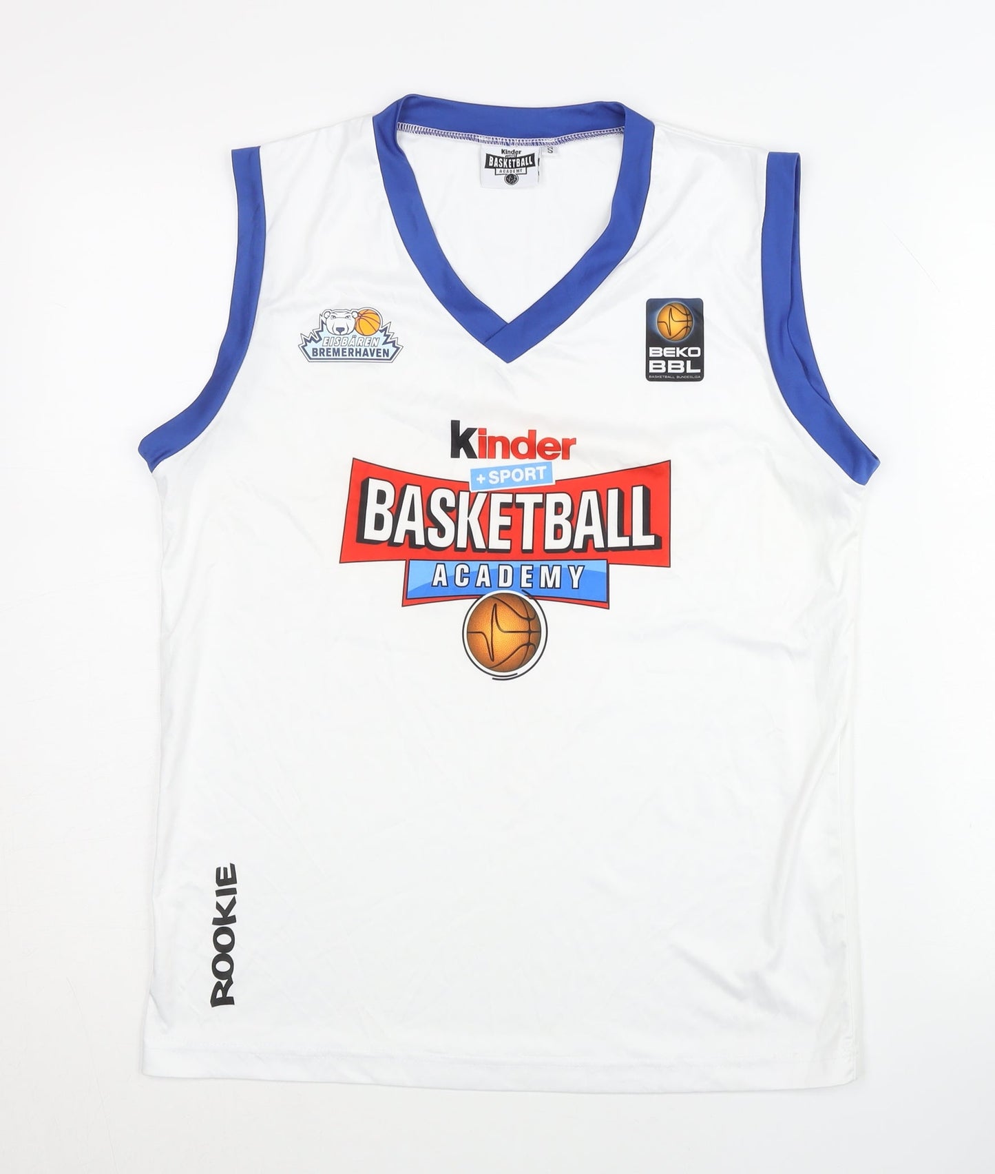 Kinder Men's White Basketball Tank Jersey S