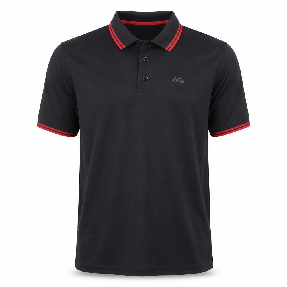 Active Men's Black Polo Shirt - Size S, Breathable