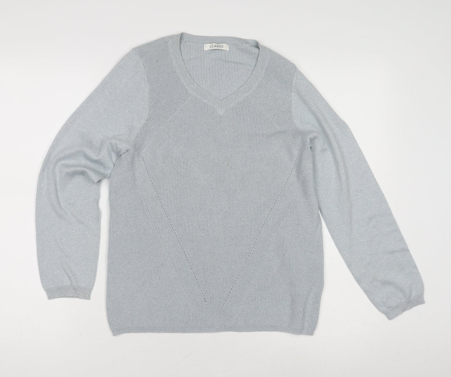 Marks and Spencer Women's Silver Pullover Jumper