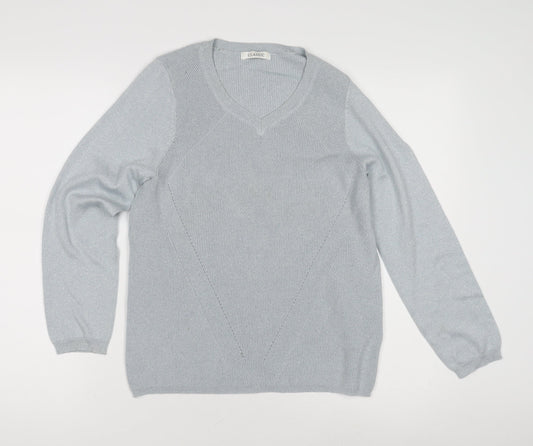 Marks and Spencer Women's Silver Pullover Jumper