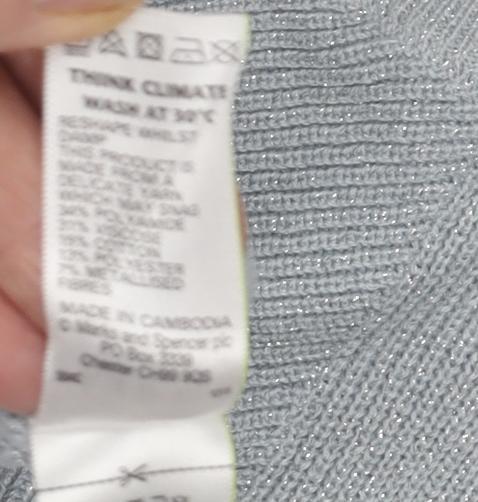 Marks and Spencer Women's Silver Pullover Jumper