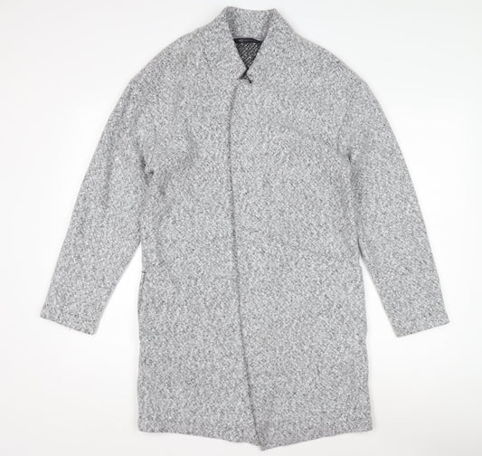 Marks and Spencer Women's Grey Wool Overcoat Size 10