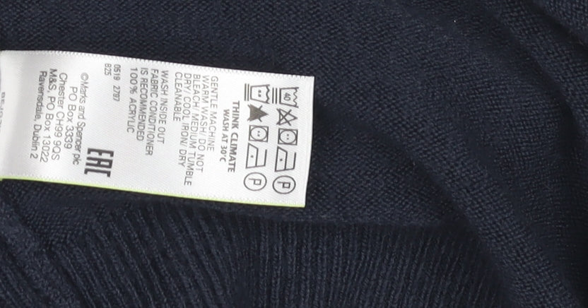 Marks and Spencer Women's Blue Open Front Cardigan M