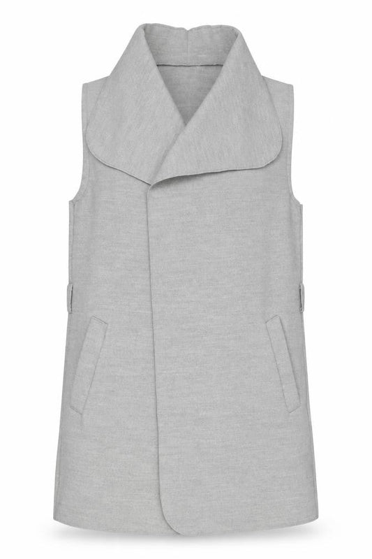 Zino Women's Grey Long Waistcoat, One Size