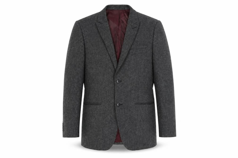 Merc London Grey Wool Men's Blazer Jacket 38