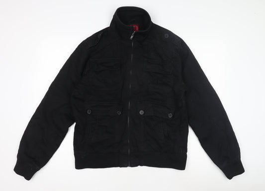 Topman Men's Black Military Jacket Size L