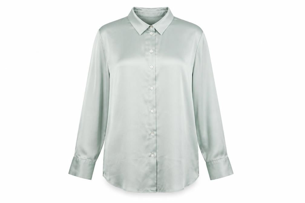 Zara Womens Green Button-Up Shirt Size 8