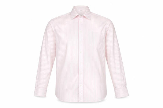 Bäumler Pink Striped Men's Shirt, size 17.