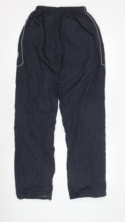 Men's Black Rain Trousers, Size L, Elastic Waist