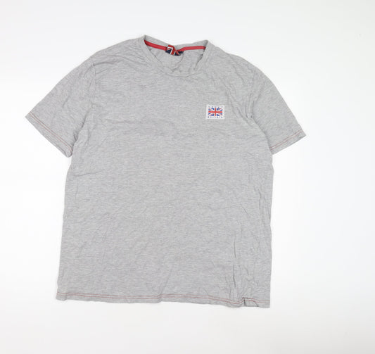Great Britain Men's Grey Jersey T-Shirt Large Crew Neck