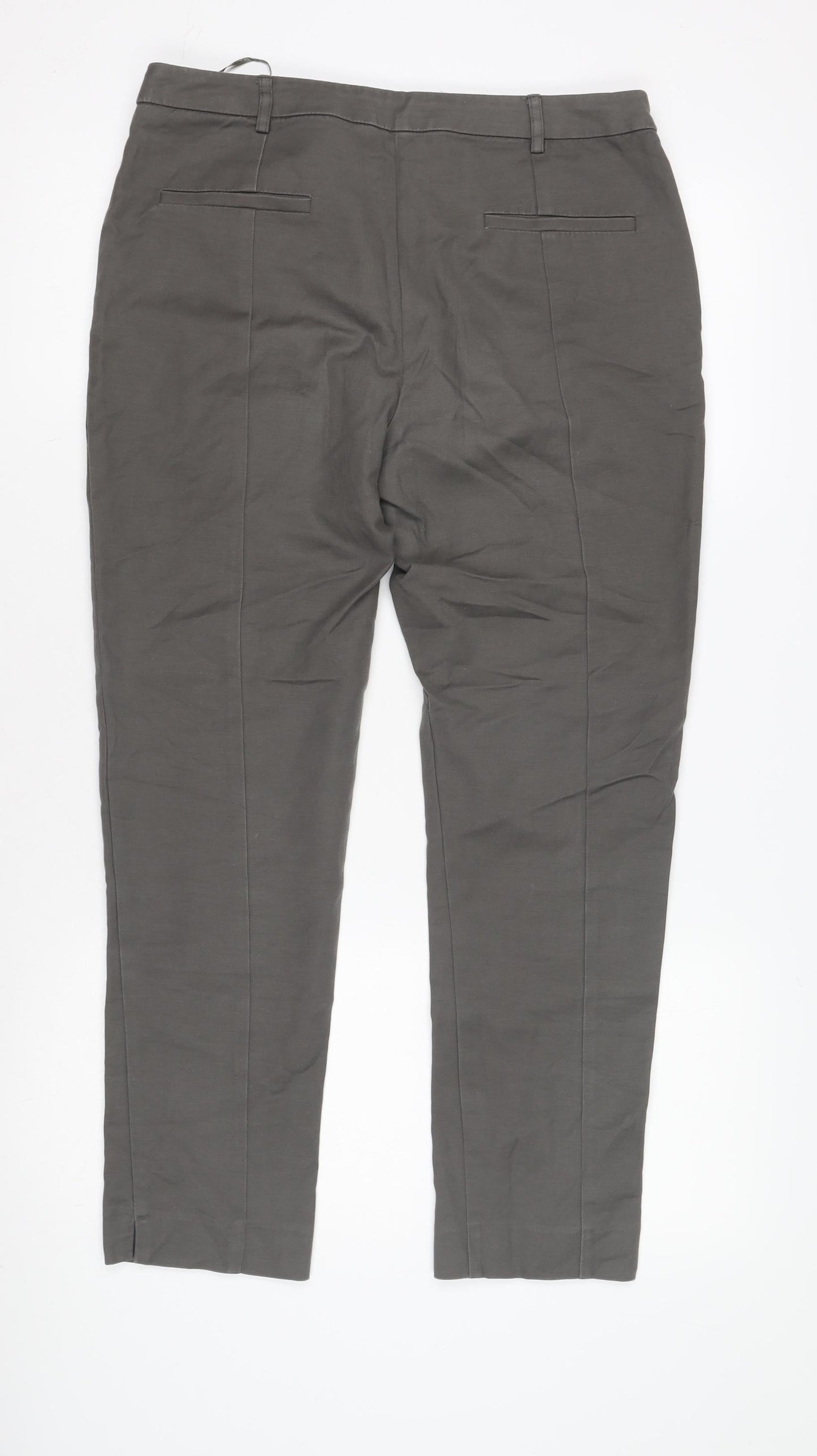 Oasis Grey Women's Trousers Size 12 Regular Fit