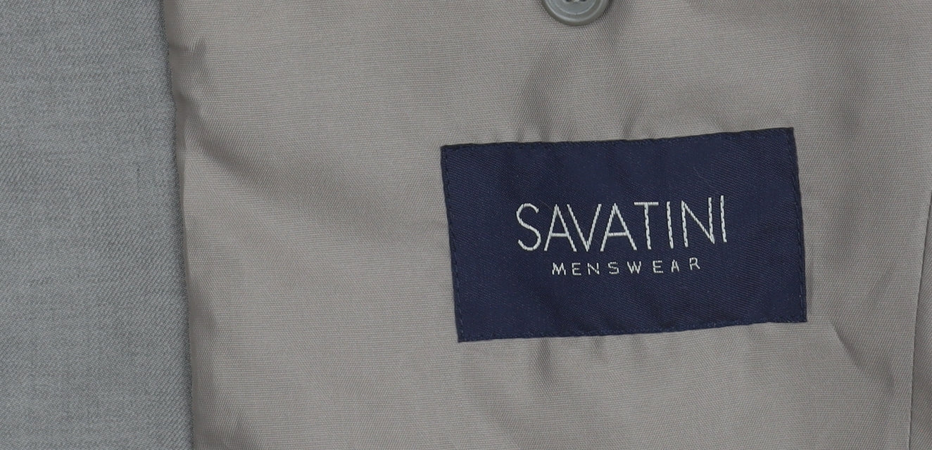 Savatini Men's Grey Blazer, Size 40