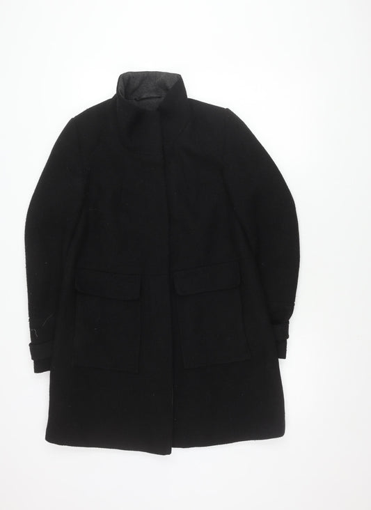 Next Women's Black Coat Size 8 with Polyester Blend