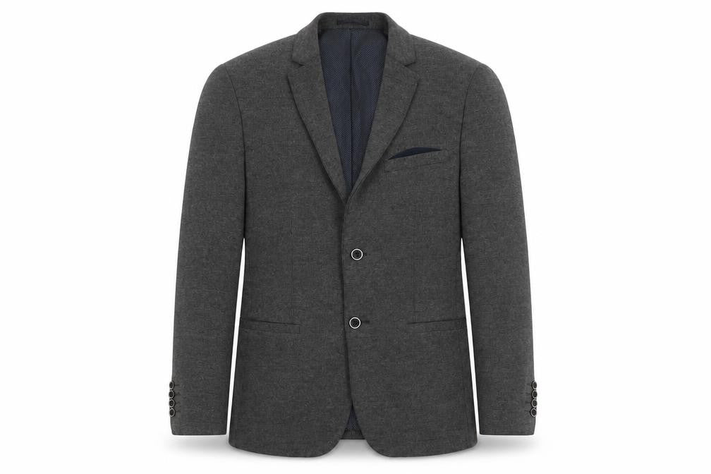 Harry Brown Grey Men's Blazer, Size 38R, Casual, Two-Button