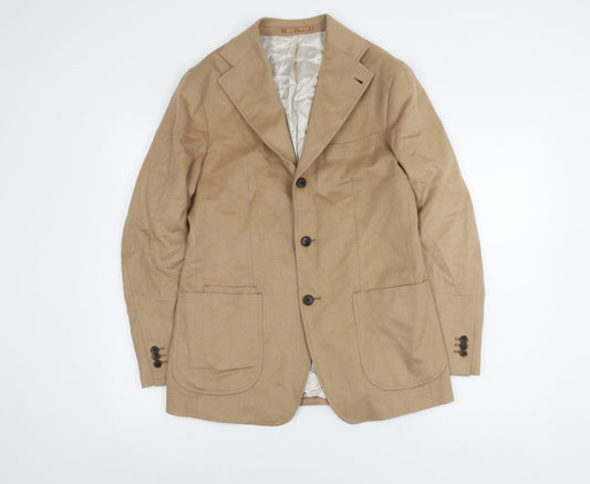 Sarto Men's Beige Camel Blazer M - Elegant Tailoring