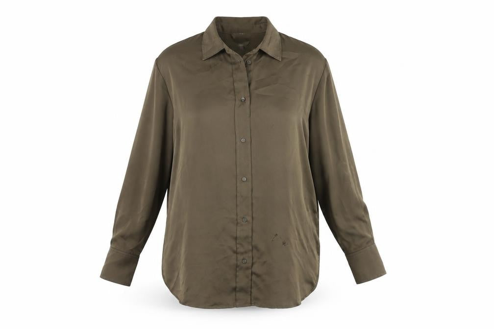 H&M Women’s Brown Button-Up Shirt Size 12