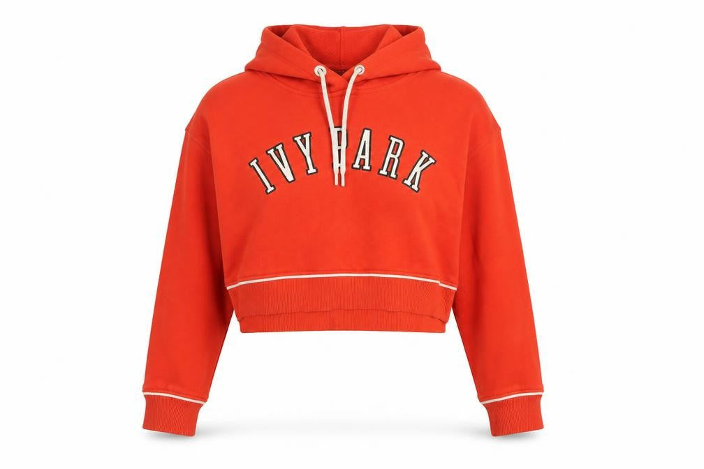 Ivy Park Women's Orange Pullover Hoodie 2XS - Relaxed Fit