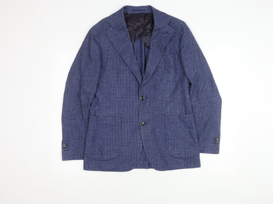 Vitale Barberis Canonico Men's Blue Check Blazer M