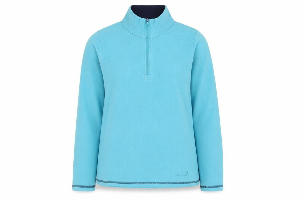 Peter Storm Girls Blue Fleece Pullover Hooded Sweatshirt, Size 12