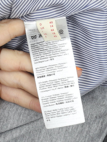 Close-up detail of ESPRIT Women's Grey Blazer, size 14, Two-Button