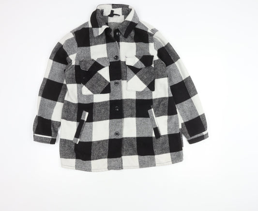 H&M Women's Black White Check Jacket Size S
