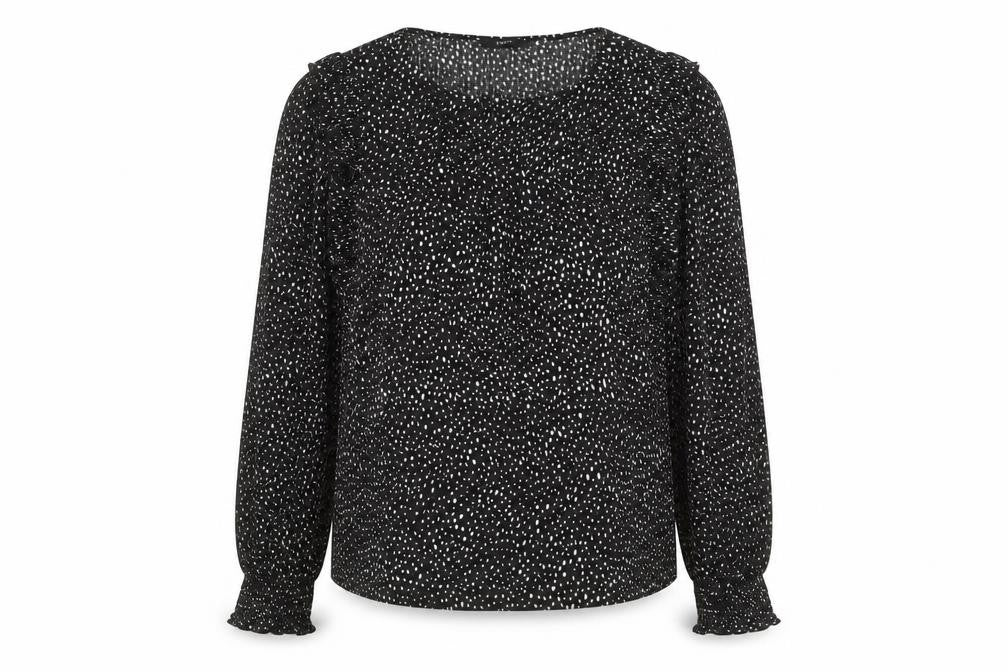 Next Women's Black Polka Dot Balloon Sleeve Top