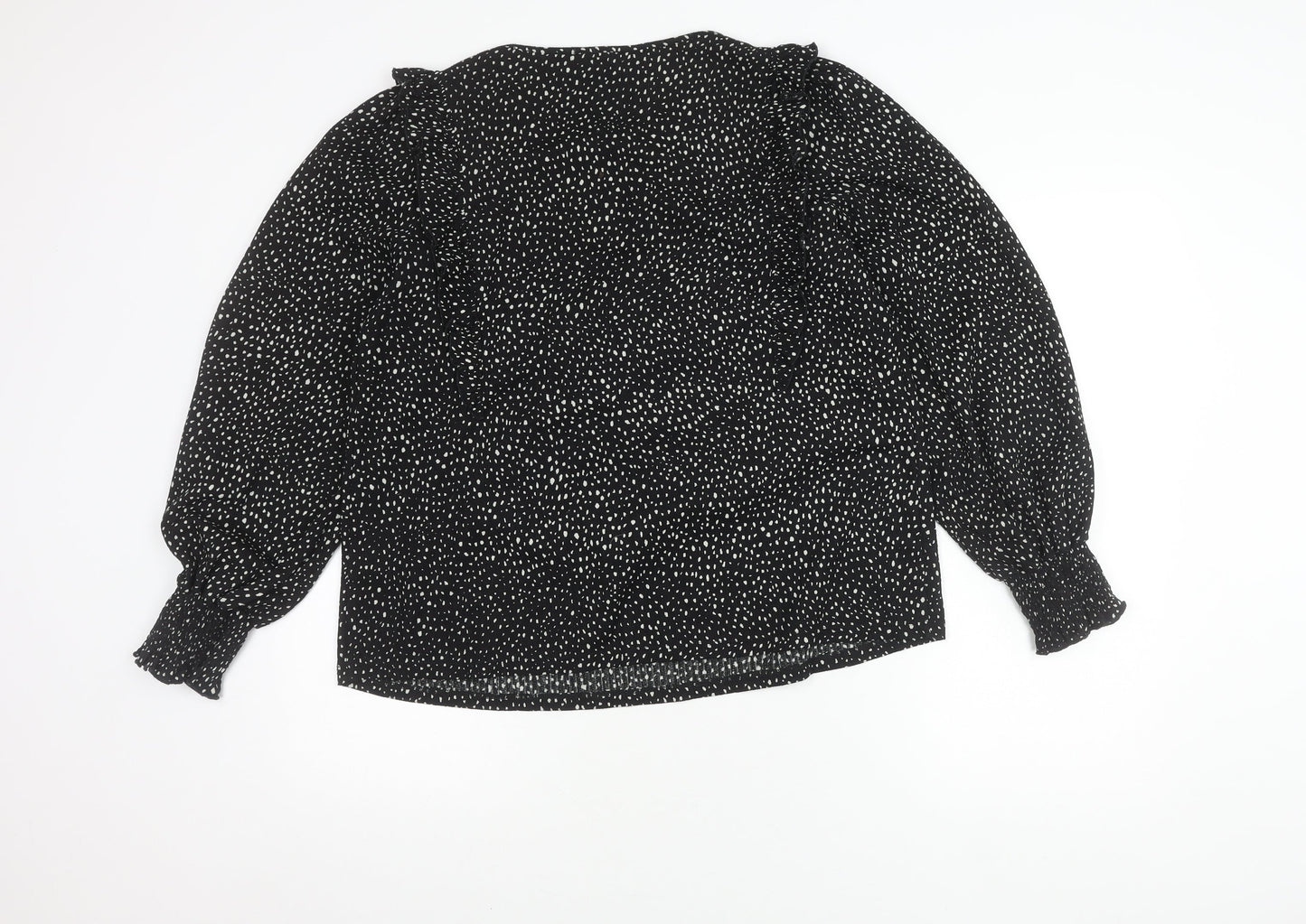 Next Women's Black Polka Dot Balloon Sleeve Top