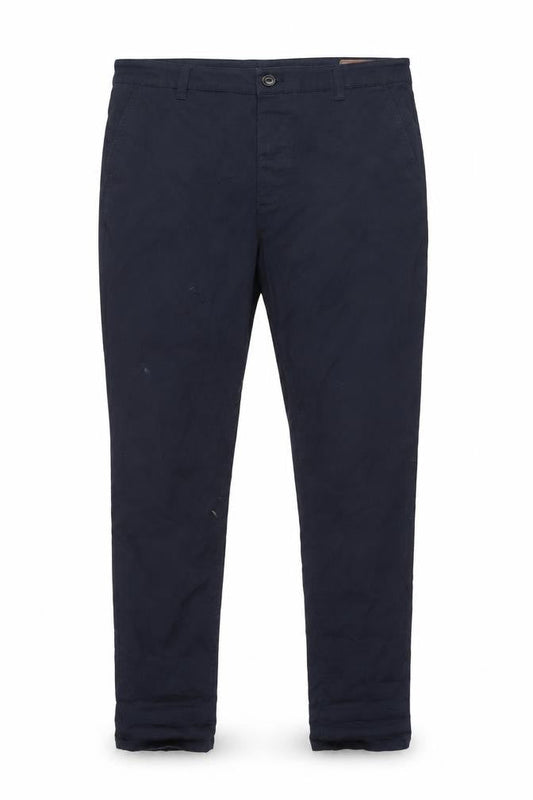 Front view of ASOS Men's Blue Trousers, size 32, 34L Cotton Blend