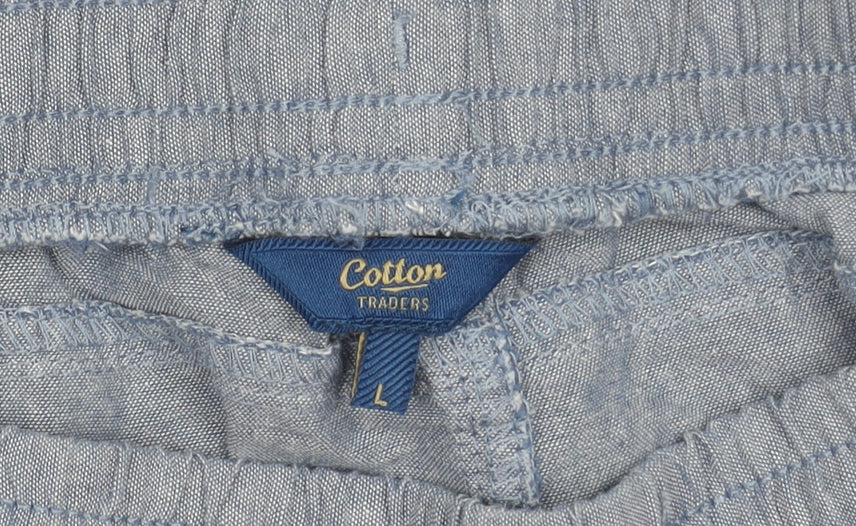 Cotton Traders Women's Blue Trousers - L