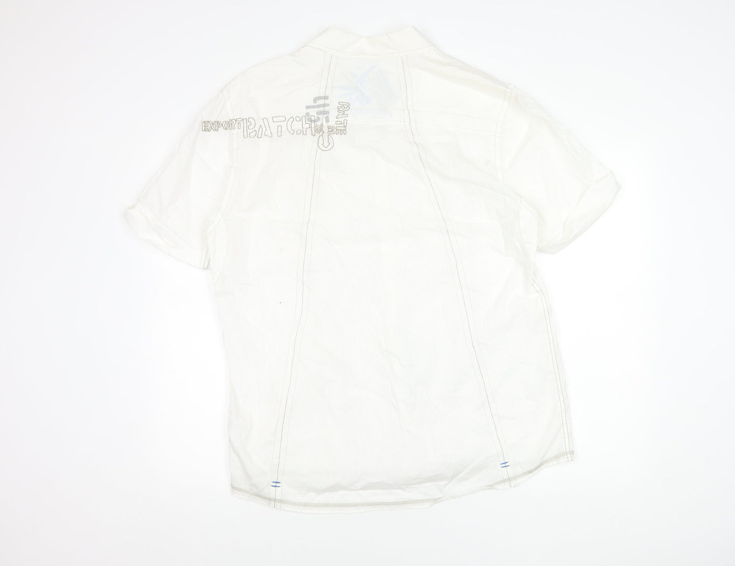 River Island Men's White XL Short Sleeve Shirt