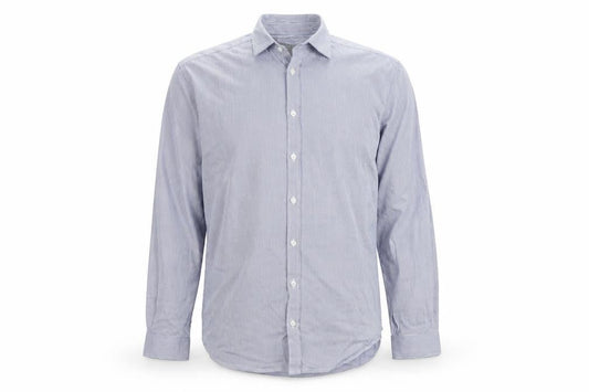 John Lewis Men's Blue Striped Slim Fit Shirt XL