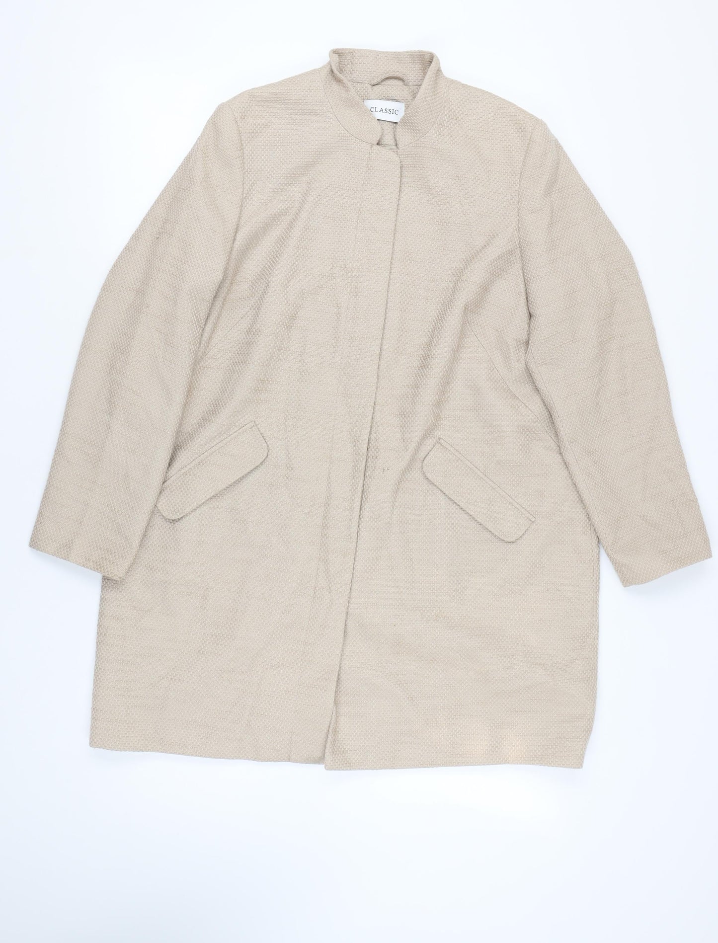 Marks and Spencer Women Beige Mid-Length Coat Size 18