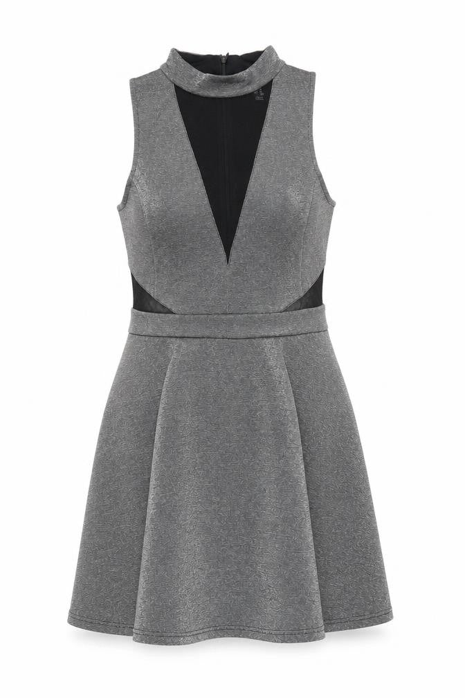 New Look Women's Grey Bodycon Dress, Size 12