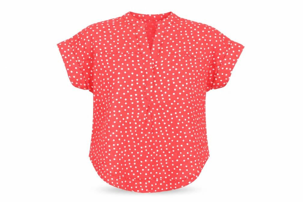 Marks & Spencer Women's Red Polka Dot Top Size 8