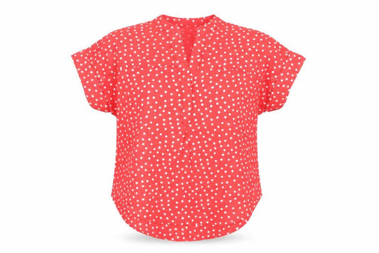 Marks and Spencer Women's Red Polka Dot Top Size 8