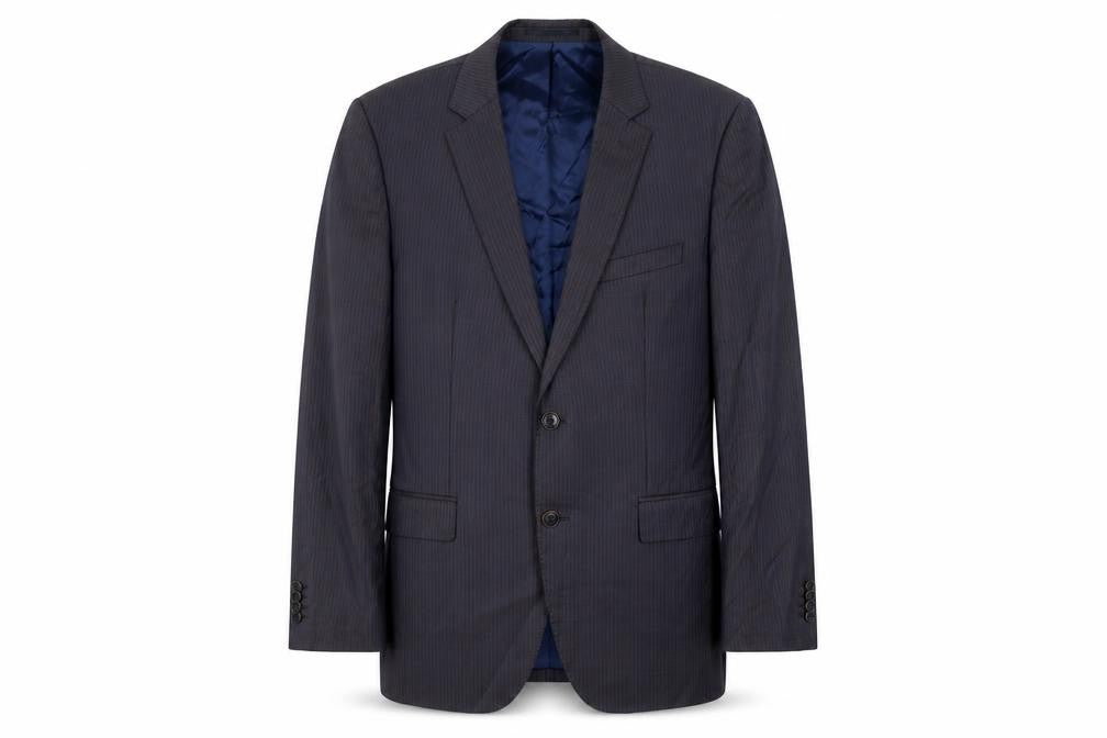 Sarar Men's Blue Suit Jacket, Size 42, Single-Breasted