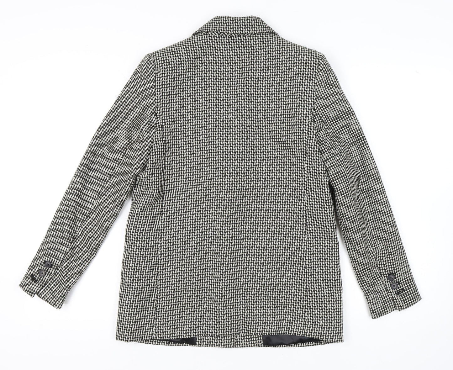 MNG Women's Black Houndstooth Blazer Size S