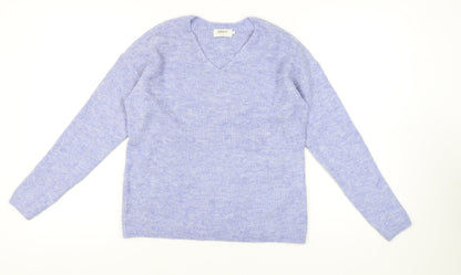 Additional front view of Only Women's Blue V-Neck jumper S