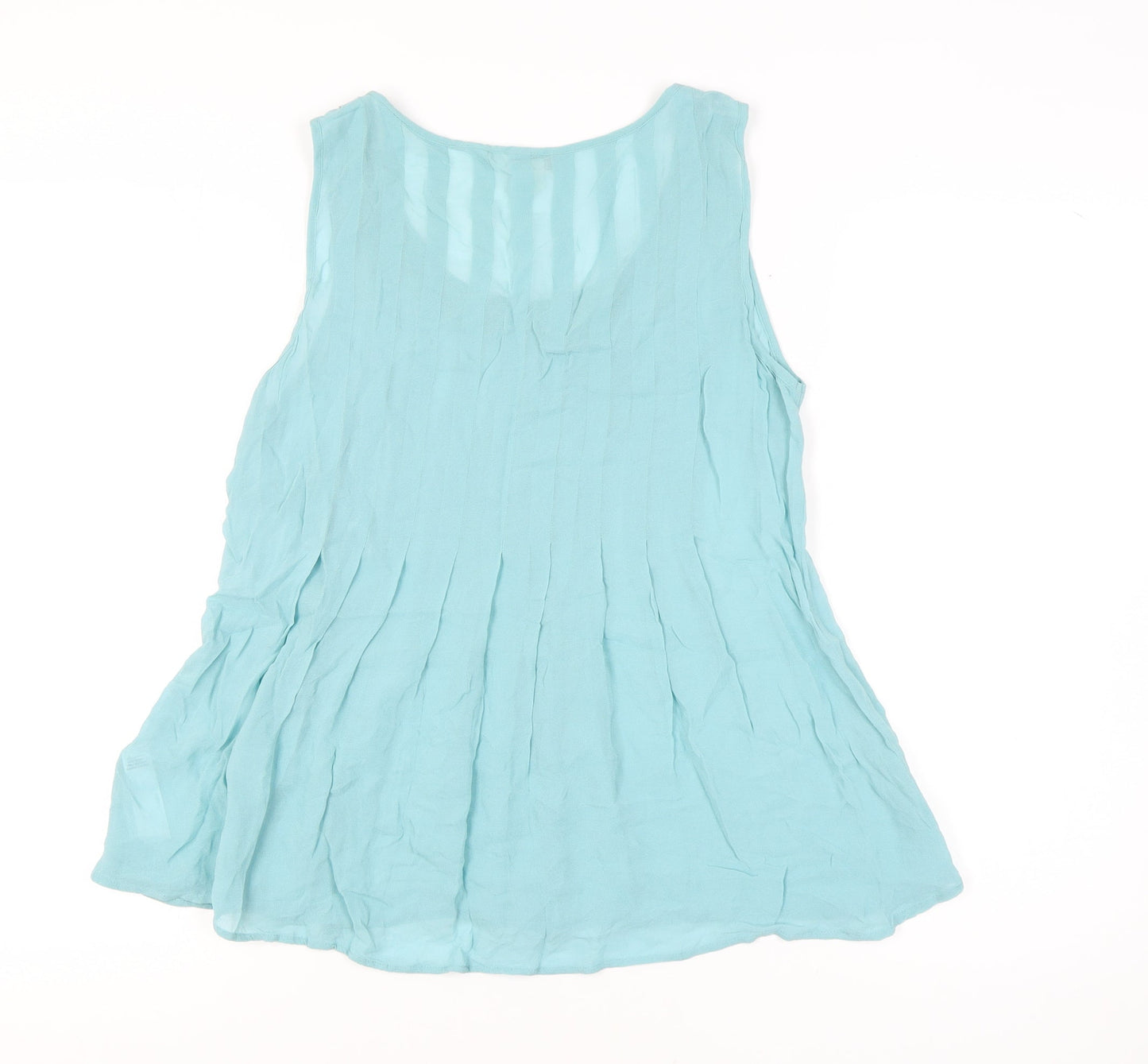 Monsoon Women's Blue Beaded Tank Top, Size 12