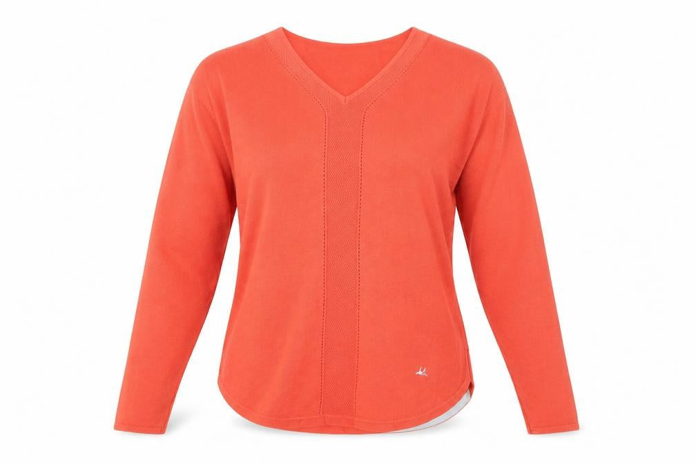 Mantaray Women's Red V-Neck Pullover Jumper Size 10